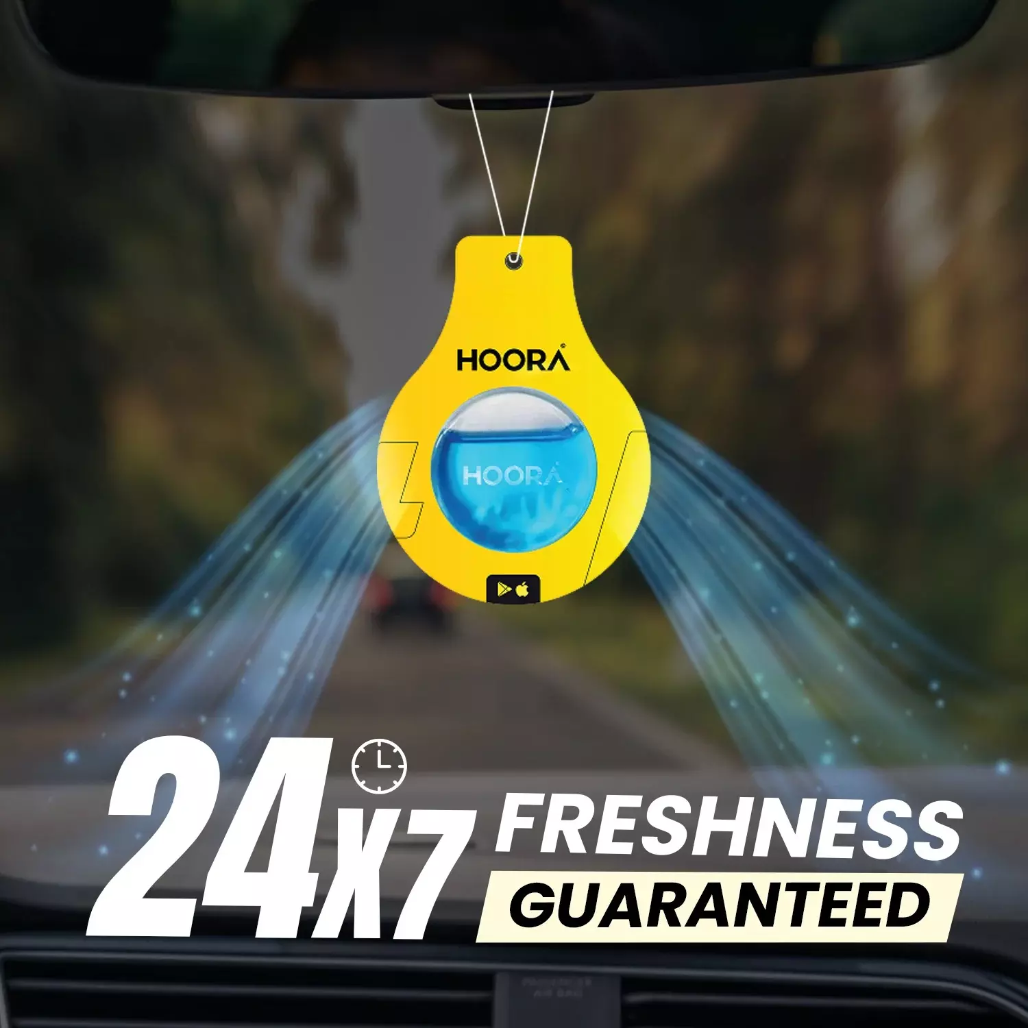 hoora-120-g-car-air-freshener-concentrated-perfume-oil-gel-with-odor-neutralizing-active-agents-cool-aqua-pack-of-3