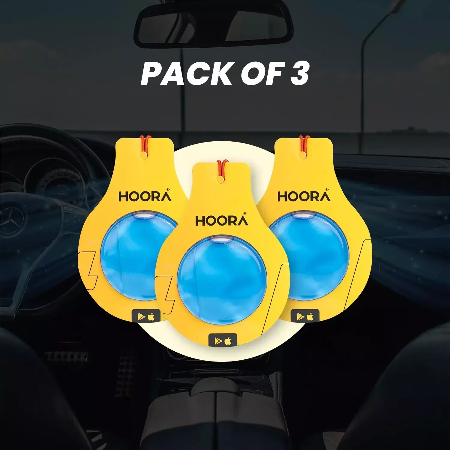 hoora-120-g-car-air-freshener-concentrated-perfume-oil-gel-with-odor-neutralizing-active-agents-cool-aqua-pack-of-3