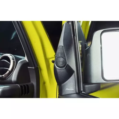 PIONEER Front A-Pillar Tweeter Mounting Kit ABS + Perforated Metal TS-H650C-JM Tweeter for Suzuki Jimny, UD-B120TW-JM