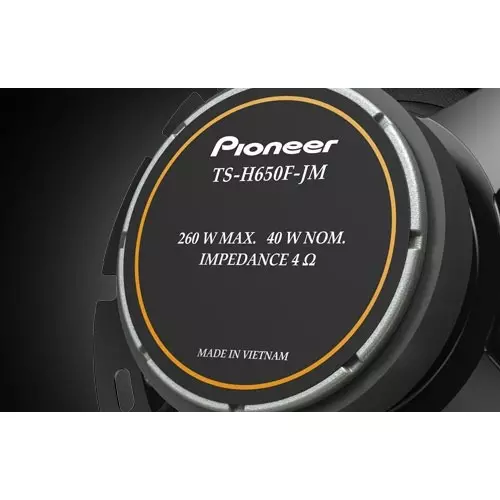 PIONEER High-Resolution Speaker 16 cm Size 260 W Max. Power Copper Coil Strontium Magnet 2-Way Component, TS-H650F-JM
