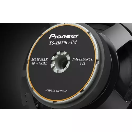 PIONEER Component Speaker 16 cm Size 260 W Max. Power Copper Coil Strontium Magnet 2-Way Component, TS-H650C-JM