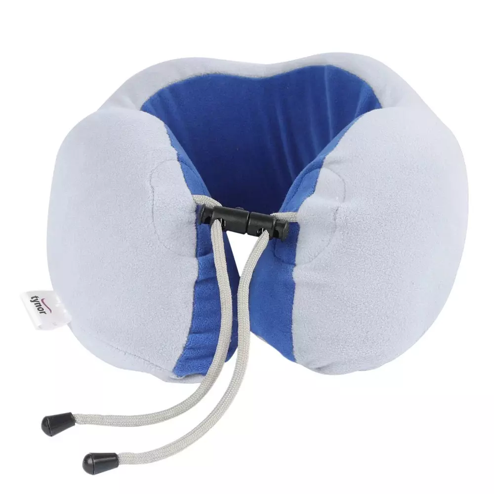 Tynor Travel Pillow Royal Series Universal Size Grey & Blue Color, 90202