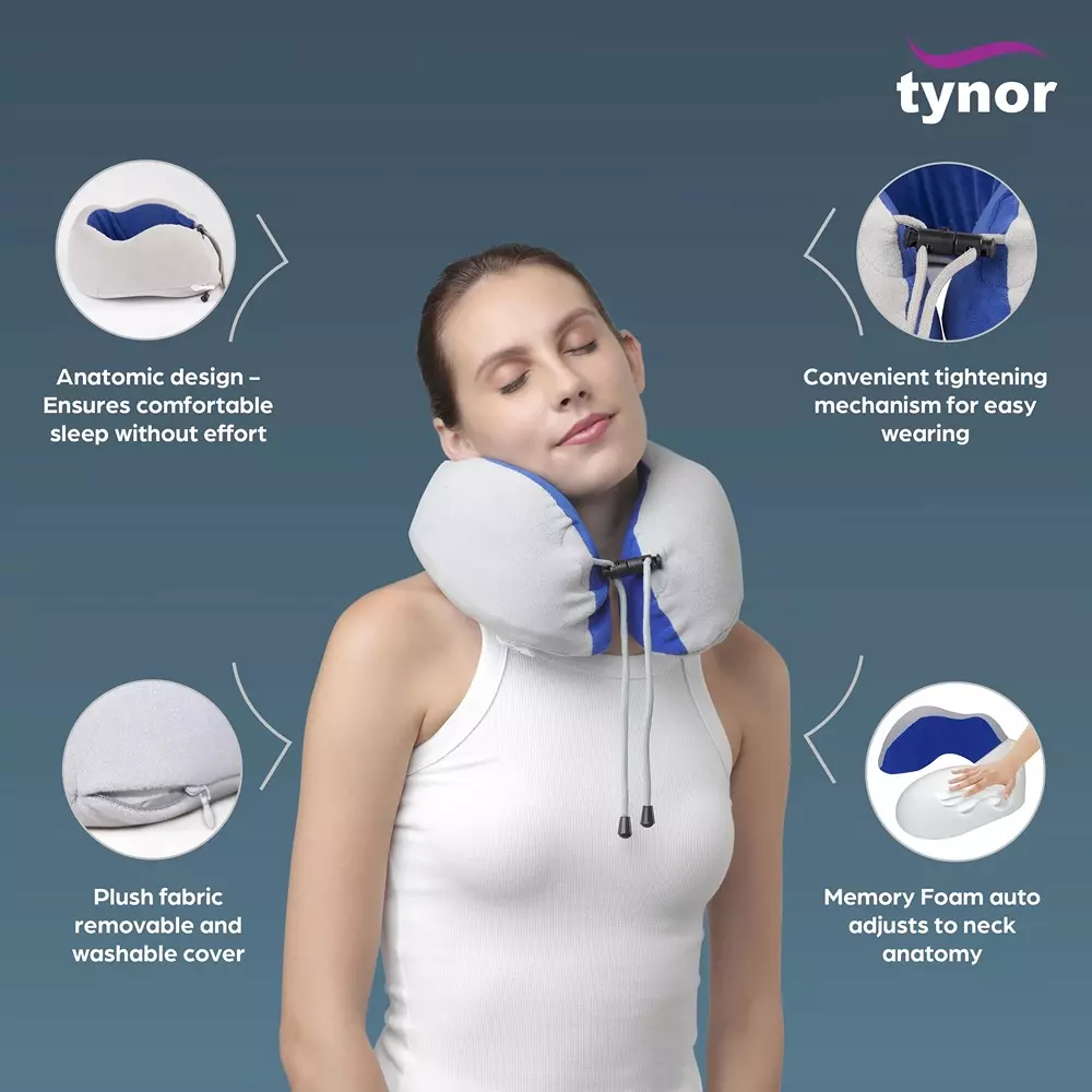 tynor-travel-pillow-royal-series-universal-size-grey-blue-color-90202