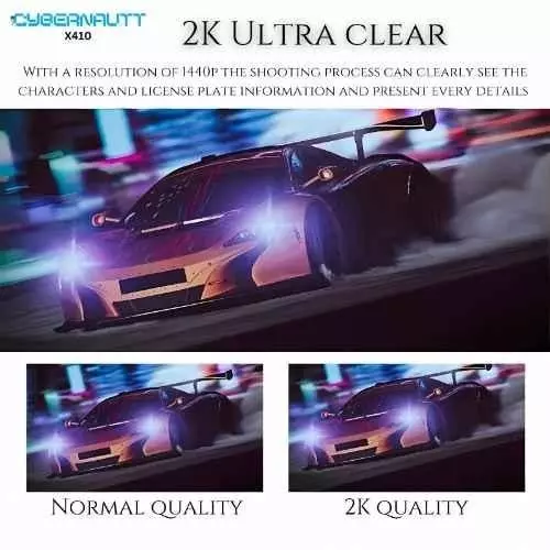 Cybernautt Wifi Dash Camera 2 K 128 GB 160° Wide Angle 2 Amp, X410