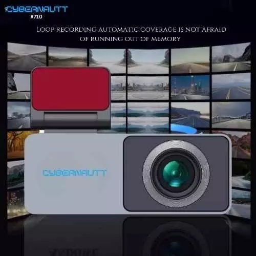 Cybernautt Dual Channel Car Dashboard Camera with WiFi 4 K 160° Wide Angle 2 Amp, X710