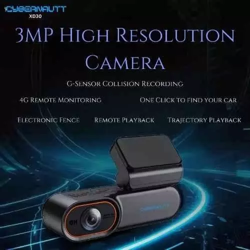 Cybernautt Type C Interface Dashboard Camera 256 GB 125° Wide Angle 4G 3 MP , XD30