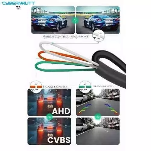 Cybernautt Reverse Parking Camera with Night Vision 1080 P 64 GB Memory 120° Wide Angle 5 W, T2