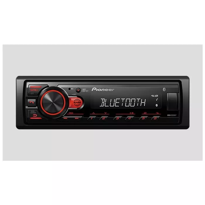 PIONEER Digital Media Receiver 50 W x 4 Power Front Port Built-in Microphone, MVH-S239BT