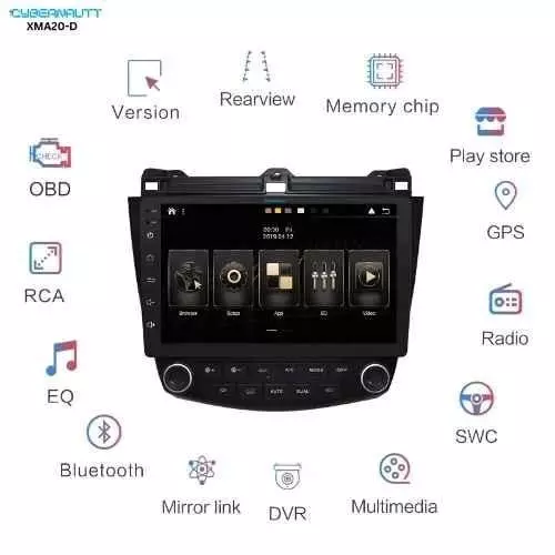 Cybernautt FHD Car Stereo 64 GB Rom 4 GB Ram Dual USB 2 K Resolution 25.6 cm (10.1 Inch), XMA20-D