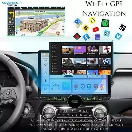 Cybernautt HD Car Music System 64 GB Rom 4 GB Ram Dual USB 2 K Res. 29.2 cm (11.5 Inch), XMA11-D