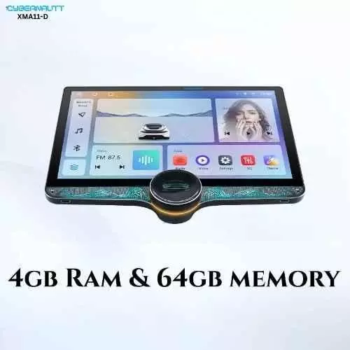 Cybernautt HD Car Music System 64 GB Rom 4 GB Ram Dual USB 2 K Res. 29.2 cm (11.5 Inch), XMA11-D