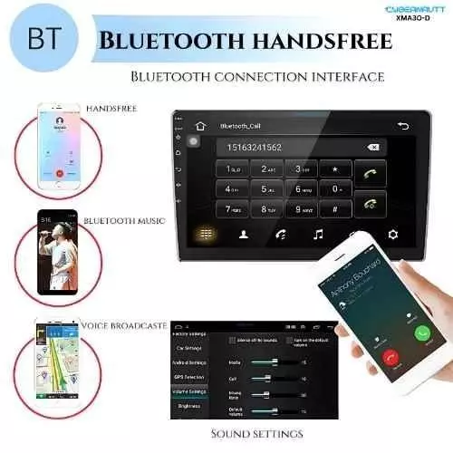 Cybernautt Car Stereo 64 GB Rom 4 GB Ram Dual USB 2 K Resolution 31.2 cm (12.3 Inch), XMA30-D
