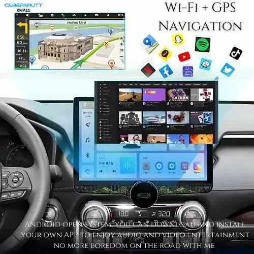 Cybernautt HD Car Music System 64 GB Rom 4 GB Ram Dual USB 2 K Resolution 29.2 cm (11.5 Inch), XMA11