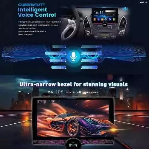 Cybernautt HD Car Stereo 64 GB Rom 4 GB Ram Dual USB 2 K Resolution 25.6 cm (10.1 Inch), XMA10