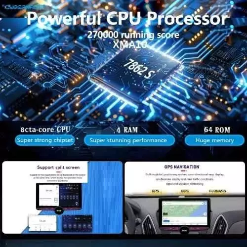 Cybernautt HD Car Stereo 64 GB Rom 4 GB Ram Dual USB 2 K Resolution 25.6 cm (10.1 Inch), XMA10