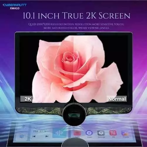 Cybernautt HD Car Stereo 64 GB Rom 4 GB Ram Dual USB 2 K Resolution 25.6 cm (10.1 Inch), XMA10