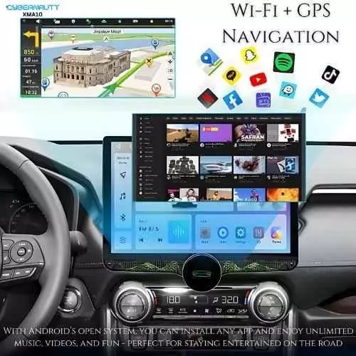 Cybernautt HD Car Stereo 64 GB Rom 4 GB Ram Dual USB 2 K Resolution 25.6 cm (10.1 Inch), XMA10