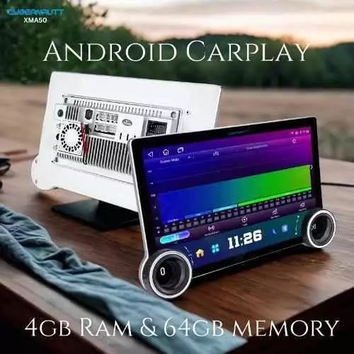 Cybernautt HD Car Stereo 64 GB Rom 4 GB Ram Dual USB 2 K Resolution 25.6 cm (10.1 Inch), XMA50