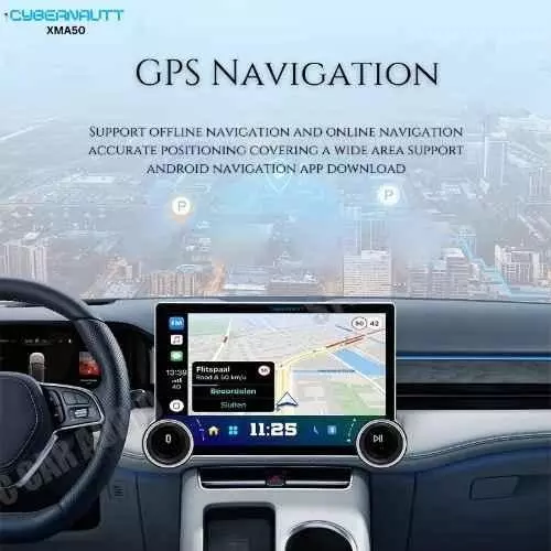Cybernautt HD Car Stereo 64 GB Rom 4 GB Ram Dual USB 2 K Resolution 25.6 cm (10.1 Inch), XMA50
