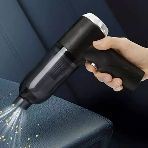 MECRAAF 3-in-1 Car Mini Vacuum Cleaner with Blower 120 W HEPA Filter Rechargeable Battery 6000 PA Suction Black, 3 IN1