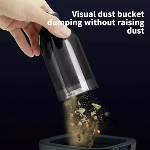 MECRAAF 3-in-1 Car Mini Vacuum Cleaner with Blower 120 W HEPA Filter Rechargeable Battery 6000 PA Suction Black, 3 IN1