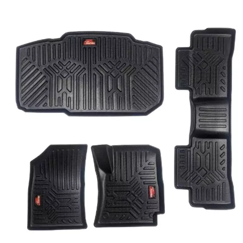 PRUVU 3D Car Floor Mats For Mahindra XUV 3X0 With Trunk Mat (Manual/Automatic) 2024-Till Date, PRU-TFM 024 A (Set of 4 Pcs)