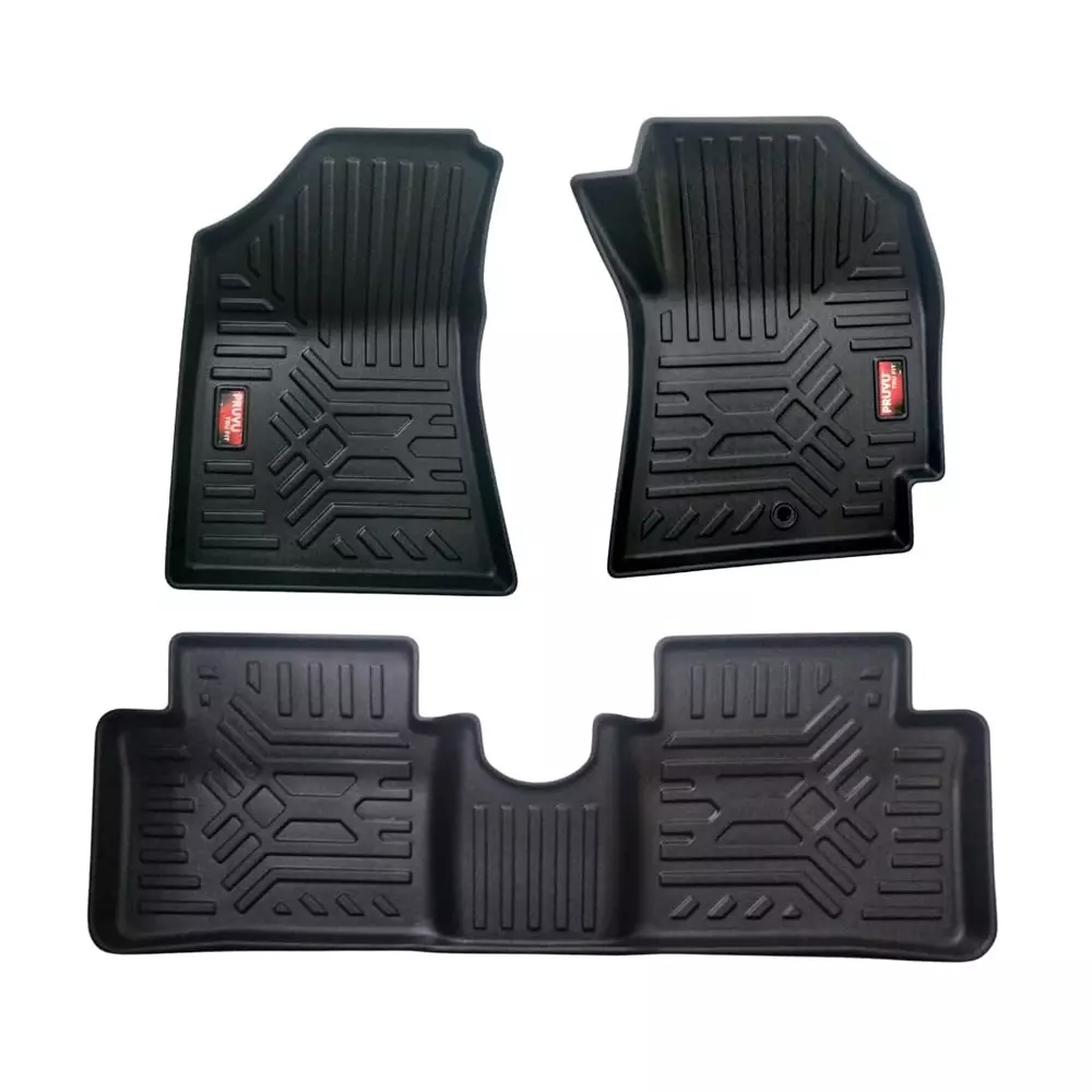 PRUVU 3D Car Floor Mats For Hyundai i10 Grand (Manual) 2017-Till Date, PRU-TFM 037 (Set of 3 Pcs)