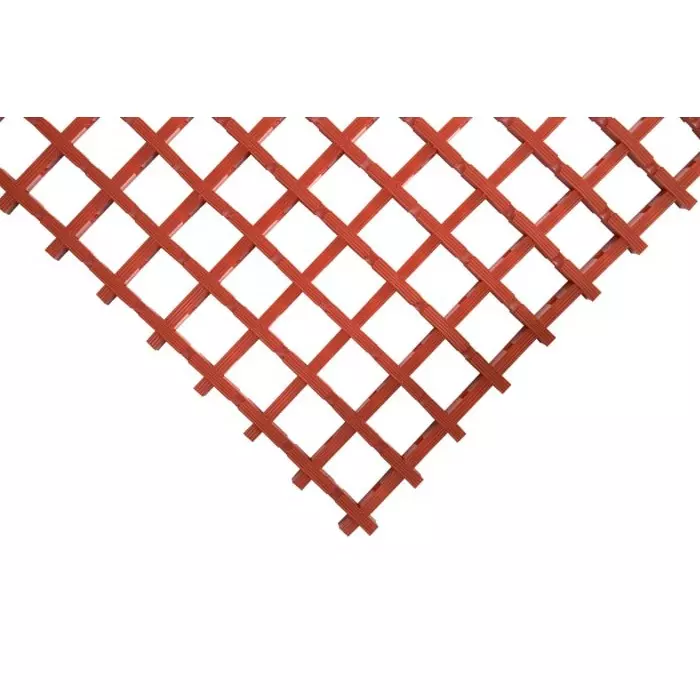 Coba Europe Red Anti-Slip PVC Floor Mat Cross Ribbed Finish 5mx0.6mx12 mm, CO030605