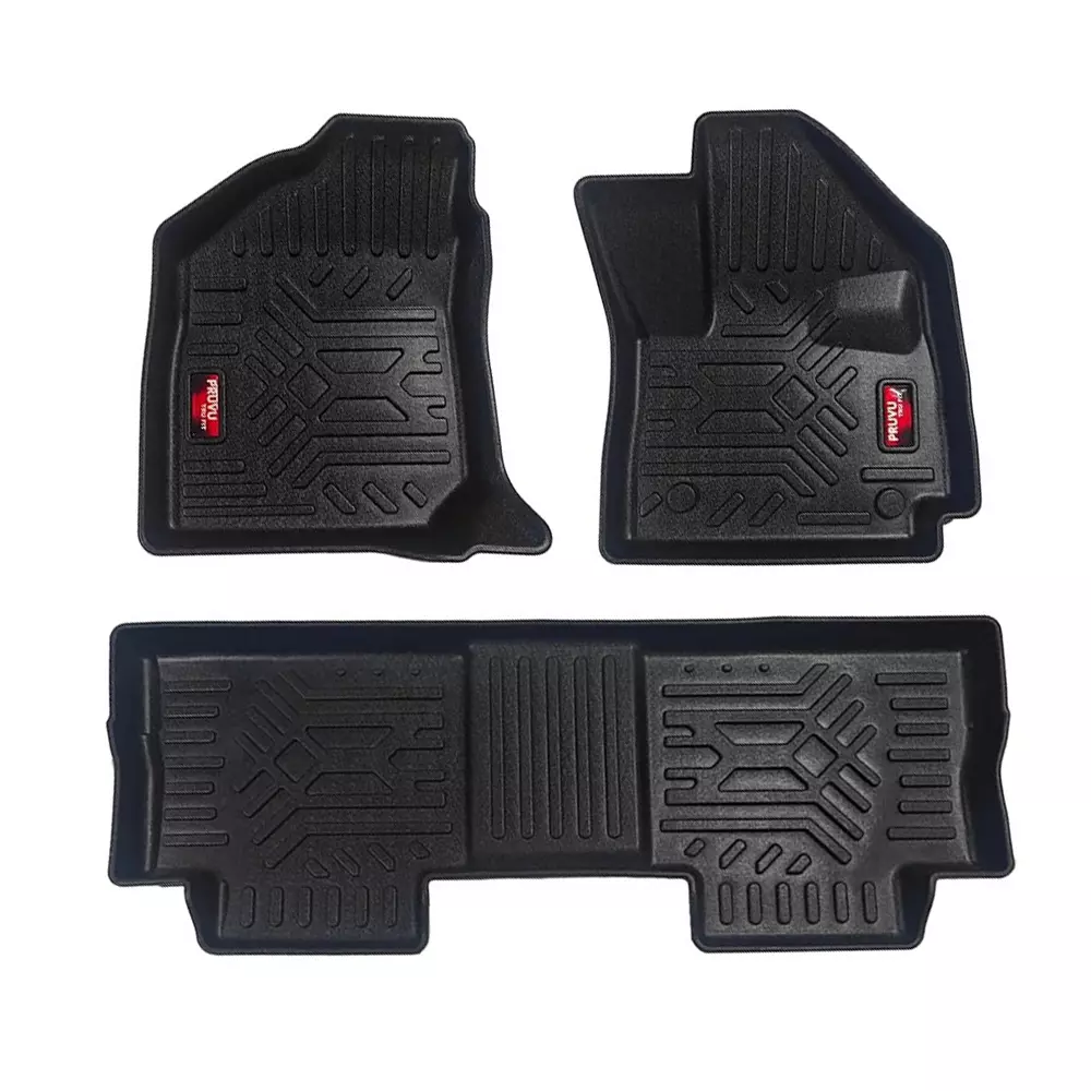 PRUVU 3D Car Floor Mats For Tata Sierra (Automatic) 2025 Onwards, PRU-TFM 052 A (Set of 3 Pcs)