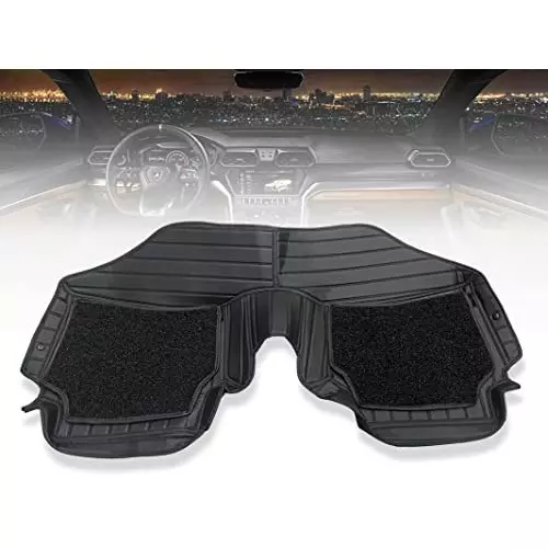 Auto Pearl 9X Car Floor Mats Luxury Leatherite Black Compatible For Volkswagen Polo Vivo Gt 2013 Onwards, 9DMAT_BLK_Polo_Vivo_GT_2013_onwards