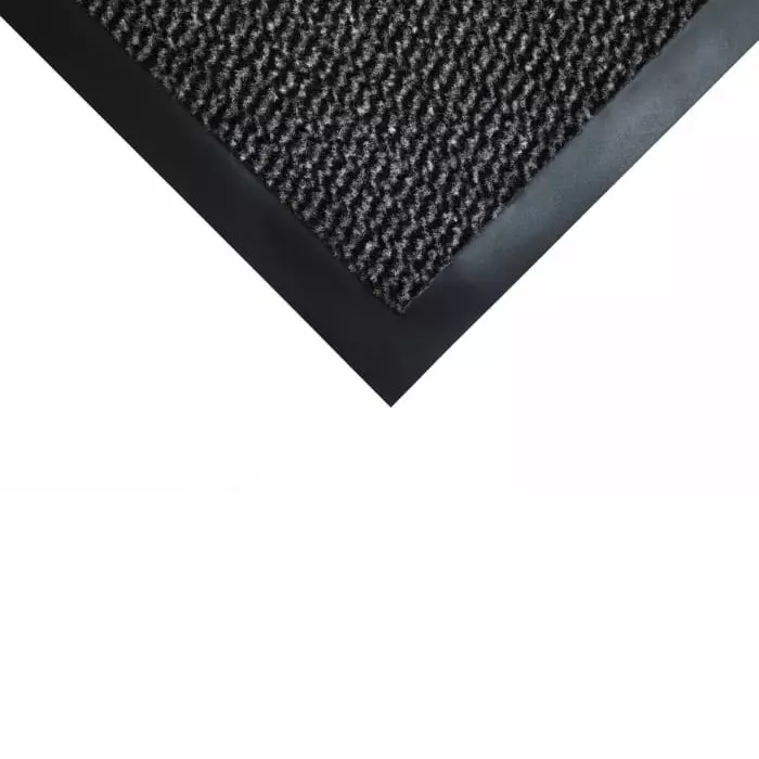 Coba Europe Vyna-Plush Entrance Mat Cutpile Indoor Use Black/Steel 1.2m 1.8m 7 mm, VP010603