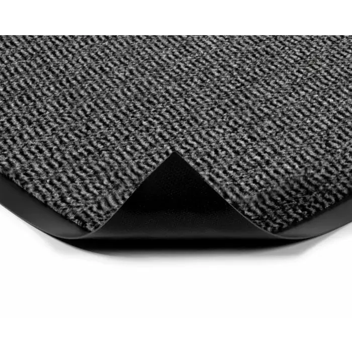 Coba Europe Vyna-Plush Entrance Mat Cutpile Indoor Use Black/Steel 1.2m 1.8m 7 mm, VP010603