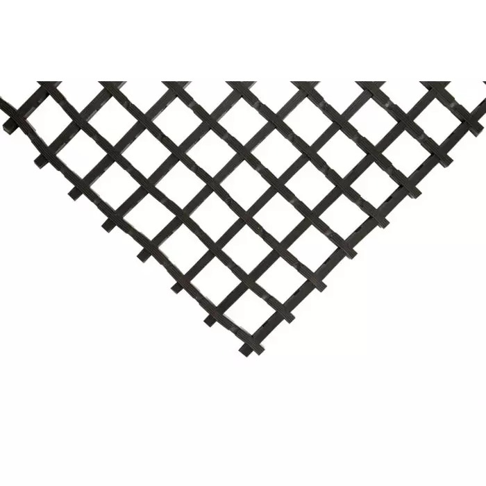 Coba Europe Black Anti-Slip PVC Floor Mat Cross Ribbed Finish 5mx0.6mx12 mm, CO010605