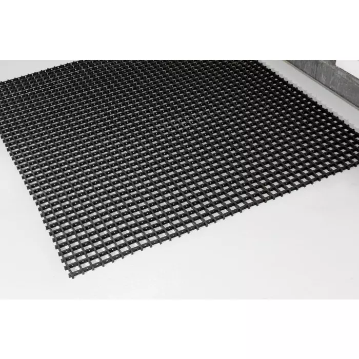 Coba Europe Black Anti-Slip PVC Floor Mat Cross Ribbed Finish 5mx0.6mx12 mm, CO010605