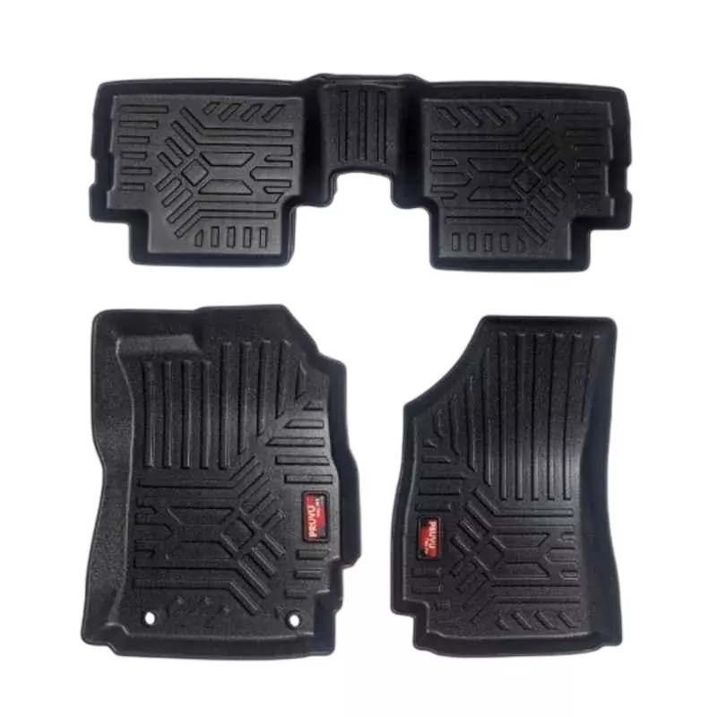 PRUVU 3D Car Floor Mats For Tata Nexon (Automatic) 2020-Till Date, PRU-TFM 039 A (Set of 3 Pcs)