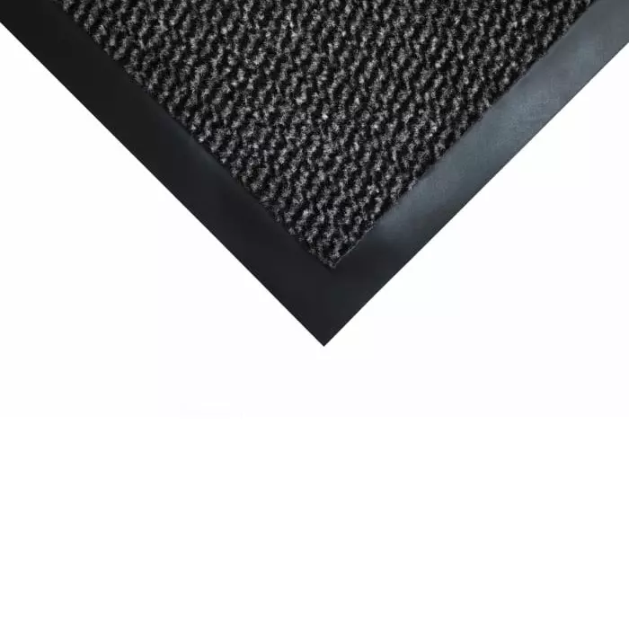 Coba Europe Vyna-Plush Entrance Mat Cutpile Indoor Use Black/Steel 0.6m 0.9m 7 mm, VP010601
