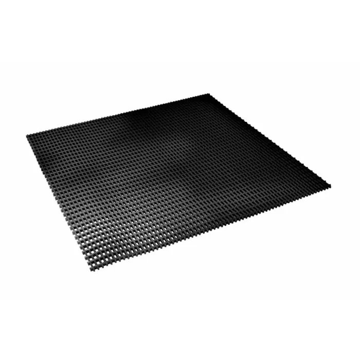 Coba Europe Black Anti-Slip PVC Floor Mat Cross Ribbed Finish 5mx0.9mx12 mm, CE010905