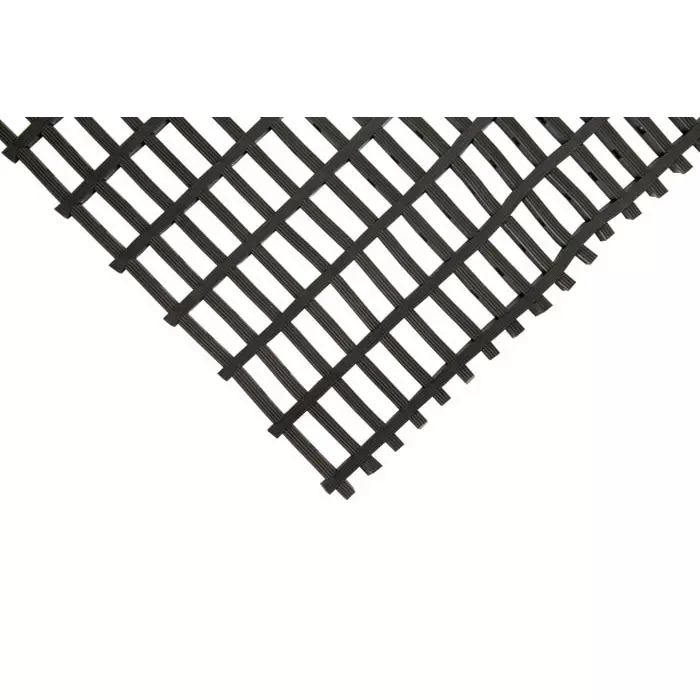 Coba Europe Black Anti-Slip PVC Floor Mat Cross Ribbed Finish 5mx0.9mx12 mm, CE010905