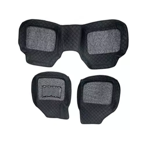 Auto Pearl 7D Universal Car Foot Mats Black Compatible For Maruti Suzuki Wagonr Type-3 2010-2018
