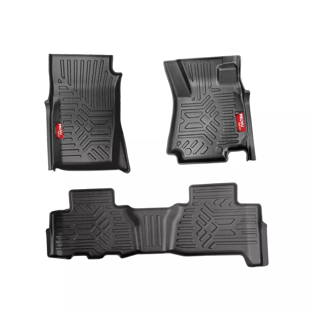 PRUVU 3D Car Floor Mats For Mahindra Scorpio-N (Manual/Automatic) 2022-Till Date, PRU-TFM 015 (Set of 3 Pcs)