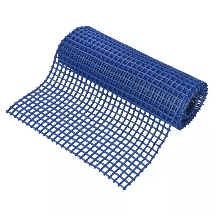 Coba Europe Blue Anti-Slip PVC Floor Mat Cross Ribbed Finish 5mx0.6mx12 mm, CO020605
