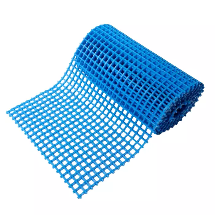 Coba Europe Blue Anti-Slip PVC Floor Mat Cross Ribbed Finish 5mx0.9mx12 mm, CS020905
