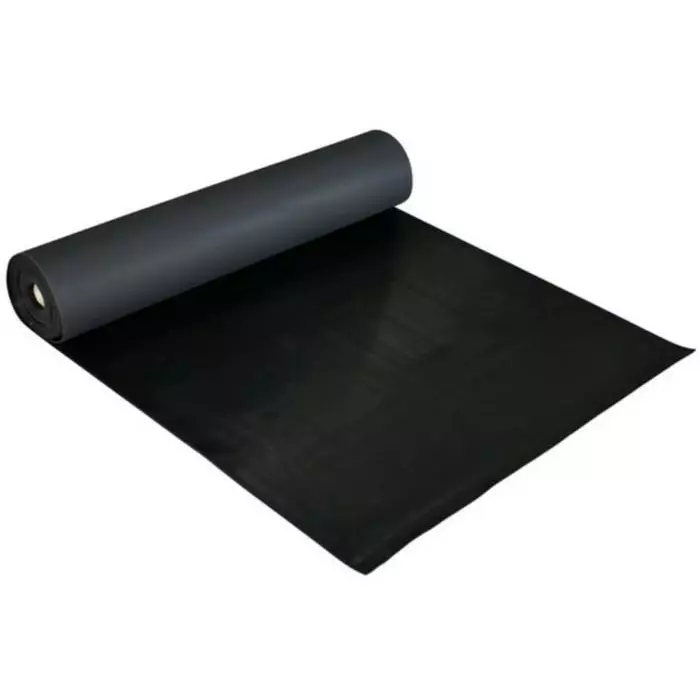 Coba Europe Black Anti-Slip Flooring Natural Rubber Floor Mat Ribbed Finish 2.5mx0.9mx3 mm, RR010925