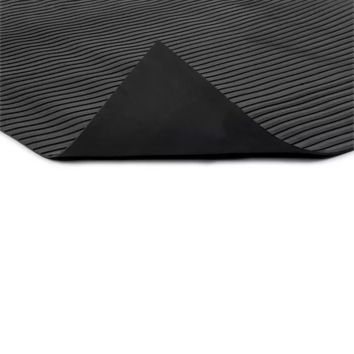 Coba Europe Black Anti-Slip Flooring Natural Rubber Floor Mat Ribbed Finish 2.5mx0.9mx3 mm, RR010925