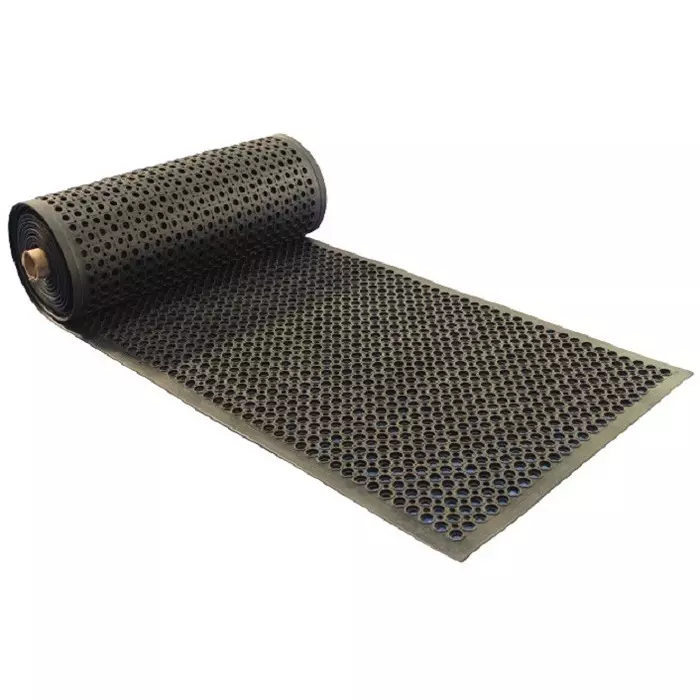 RS PRO Anti-Fatigue Mat Natural Rubber, Styrene Butadiene Rubber 10 m 90 cm 12 mm Black, 2805461