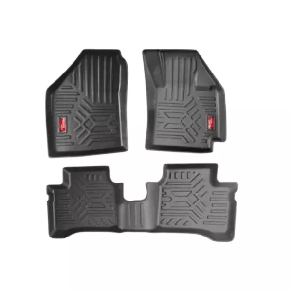 PRUVU 3D Car Floor Mats For Maruti Suzuki Dzire (Manual/Automatic) 2017-Till Date, PRU-TFM 022 (Set of 3 Pcs)