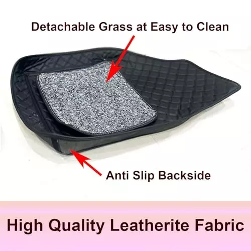 Auto Pearl 7D Universal Car Foot Mats Black Compatible For Maruti Suzuki Swift 2015-2017