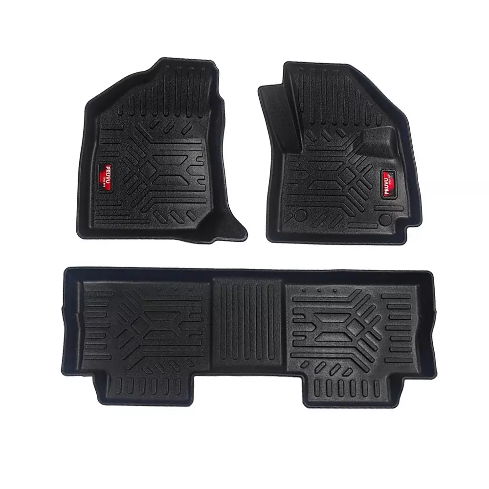 PRUVU 3D Car Floor Mats For Tata Sierra (Manual) 2025 Onwards, PRU-TFM 052 (Set of 3 Pcs)