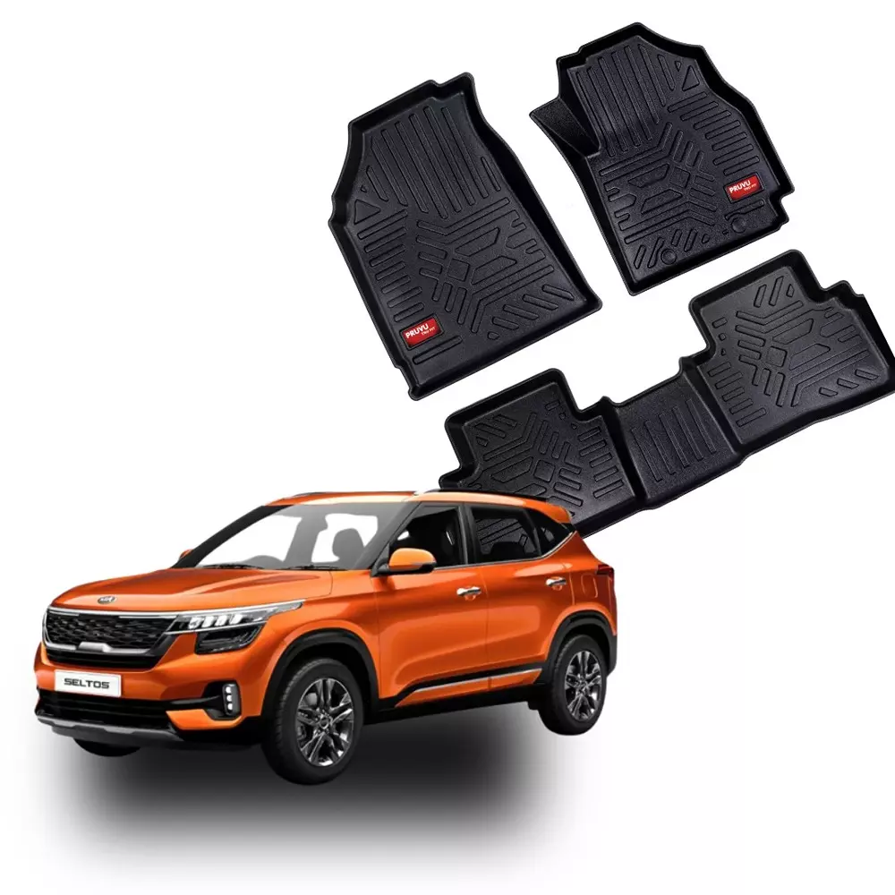 GENERIC TRU FIT Premium Floor Mat for 2019 KIA Seltos (Manual), PRU-TFM 010