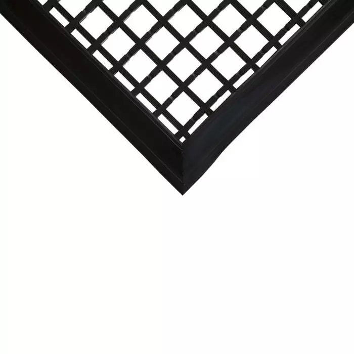 Coba Europe Entramat Entrance Mat Cross Ribbed Indoor Outdoor Use Black 1m 1.5m 12 mm, ES010102